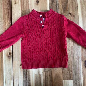 Cat & Jack Red Baby Boy Sweater, 6-9mo